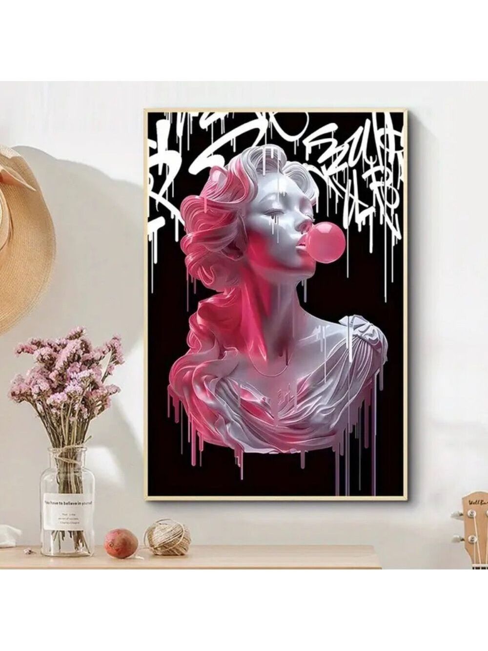 Modern Graffiti Goddess Canvas Print Wall Art